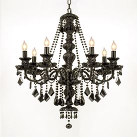 BLACK CRYSTAL CHANDELIER